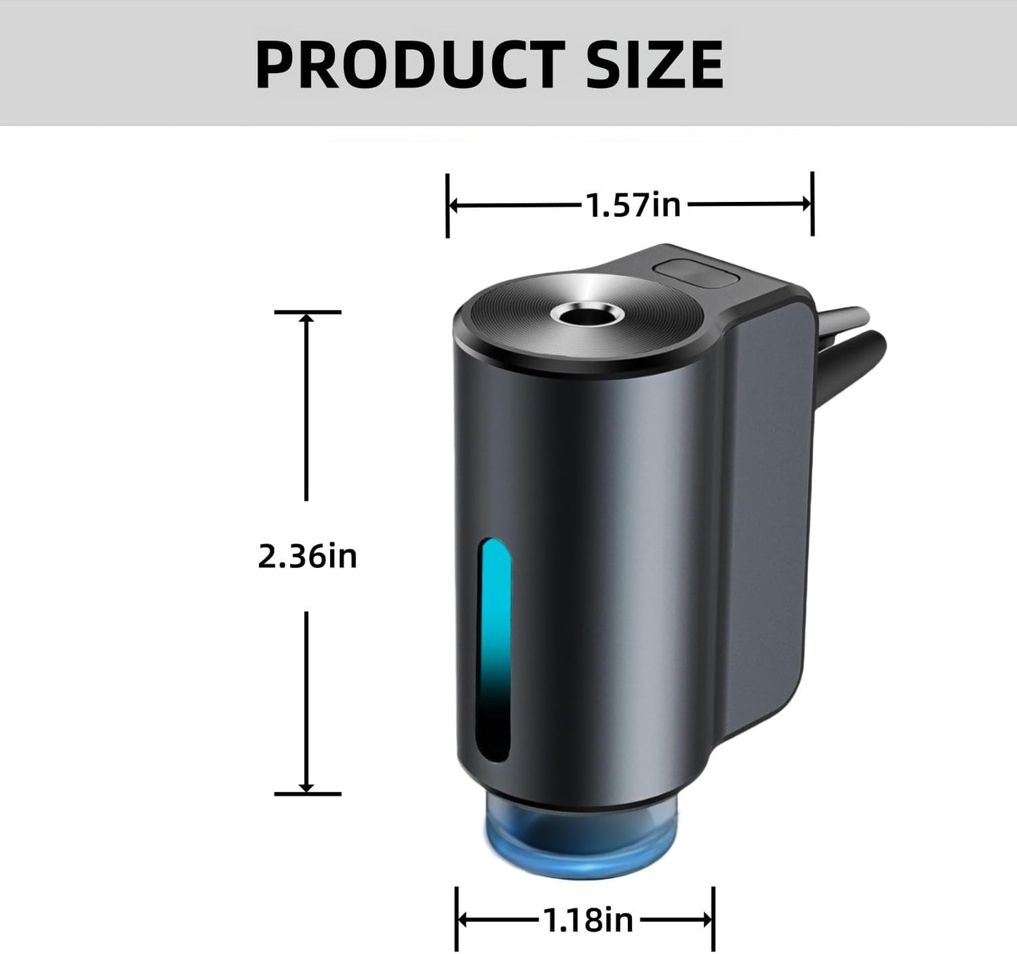 Car Air Freshener Diffuser, Smart Car Air Freshener, Car Diffuser Air Freshener with Three Adjustable Modes, Aromatizante Para Carro with 3Pcs Essential Oil, Car Fresheners Long Lasting