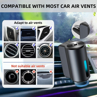 Car Air Freshener Diffuser, Smart Car Air Freshener, Car Diffuser Air Freshener with Three Adjustable Modes, Aromatizante Para Carro with 3Pcs Essential Oil, Car Fresheners Long Lasting